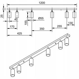 Spot Halogen Deckenleuchte Weiß