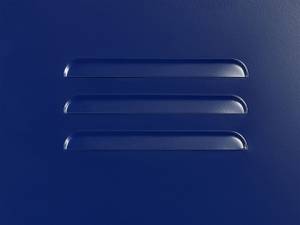 Kleiderschrank FROME Blau - Metall - 38 x 185 x 50 cm