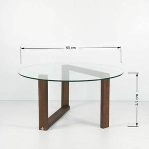 Table basse Dimmobil Marron - En partie en bois massif - 80 x 41 x 80 cm