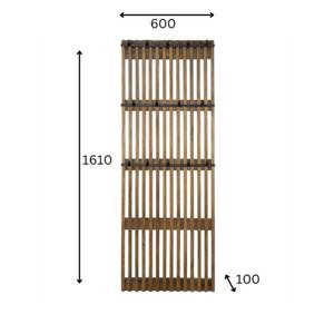 Garderobe Hektor Braun - Holzwerkstoff - Holzart/Dekor - 60 x 161 x 60 cm