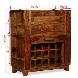 Armoire de bar Marron - Métal - Bois/Imitation - 40 x 95 x 85 cm