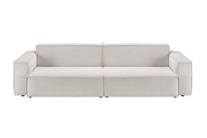 Sofa SAMU Feincord Silber - Breite: 266 cm