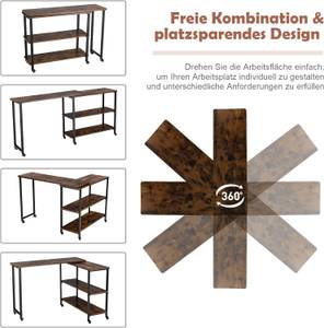 Beistelltisch verstellbar Braun - Holzwerkstoff - 30 x 73 x 157 cm