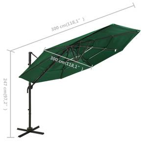 Parasol Vert - Textile - 300 x 247 x 300 cm