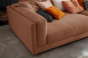 Big Sofa RAINA Braun - Breite: 294 cm - Textil