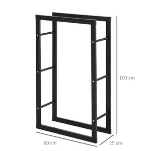 Kaminholzständer  820-146 Braun - Metall - 25 x 100 x 60 cm