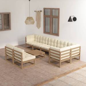 Gartenmöbel-Set (9-teilig) 3009796-2 Massivholz - Holzart/Dekor - 70 x 30 x 70 cm