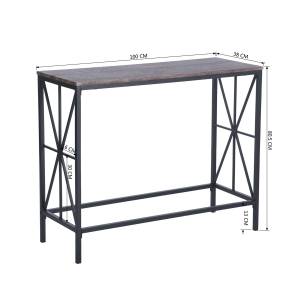 Console bois foncé Marron - Bois manufacturé - 38 x 80 x 100 cm