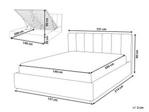 Doppelbett DREUX Breite: 151 cm