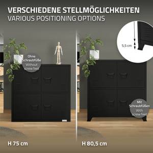 Aktenschrank abschließbar Schwarz