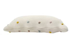 Coussin en coton , RECTANGULAR COOKIE Beige - Textile - 25 x 5 x 35 cm