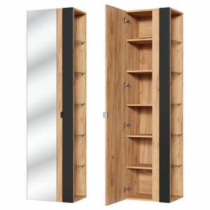 Badmöbel Set mit Hochschrank (9-teilig) Grau - Holzwerkstoff - 240 x 190 x 46 cm