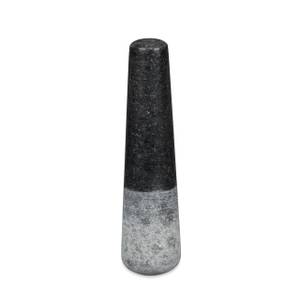 Mortier en granit avec pilon long Noir - Pierre - 13 x 13 x 13 cm