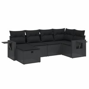 Gartensitzgruppe K4972(6-tlg) Schwarz - Massivholz - 69 x 62 x 62 cm