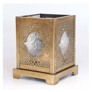 Orientalisches Glaswindlicht Mahir Gold - Glas - 10 x 12 x 10 cm