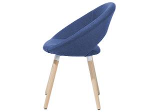 Chaise de salle à manger ROSLYN Bleu - Bleu marine - Chêne clair