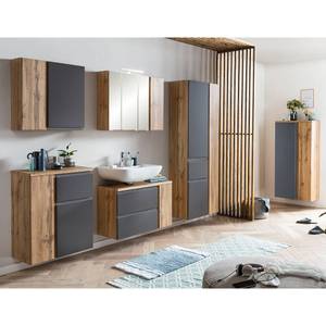 Badmöbel Set VASTO-GREY (6-tlg.) Braun - Holzwerkstoff - 85 x 200 x 35 cm