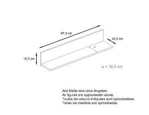 Wandregal Skadu Beton Dekor