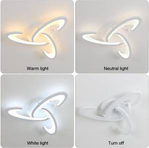 Modern LED Deckenleuchte Weiß - Metall - 53 x 7 x 53 cm