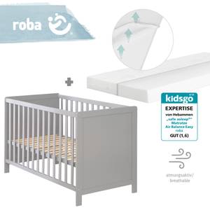 2in1 Babybett mit Matratze safe asleep® Taupe