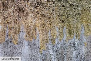 Acrylbild handgemalt Oro y Plata Gold - Massivholz - Textil - Holz teilmassiv - 100 x 75 x 4 cm