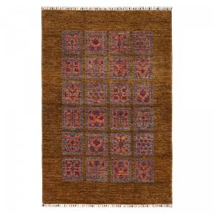 Tapis d'orient BAKHTEARI 1 Marron - Fourrure véritable - 123 x 20 x 184 cm