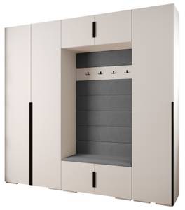 Garderobe Inova 1 Z8 Schwarz - Grau - Weiß - Schwarz