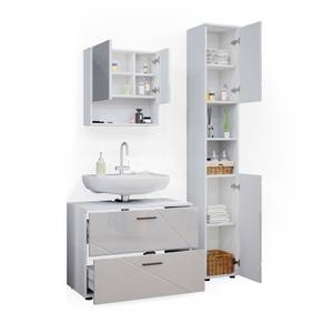 Mobilier de salle de bains Irma Blanc brillant - Blanc