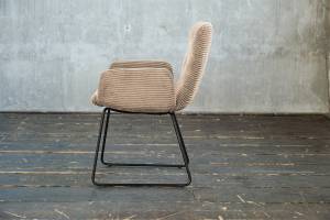 Chaise NEW CHARME Cordon KAWOLA chaise NEW CHARME fauteuil de salle à manger velours côtelé taupe - Taupe