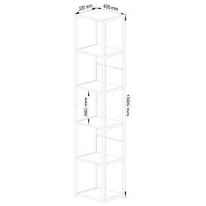 Etagère style loft 40 Imitation chêne de Sonoma - Blanc