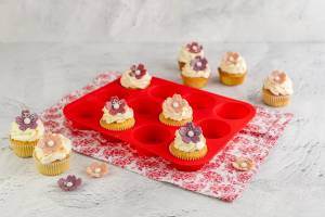 Dr. Oetker Muffinform 12er Cups 34 cm Rot - Kunststoff - 27 x 35 x 3 cm