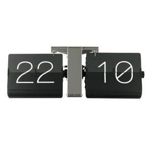 Flip Clock No Case Schwarz - Silber