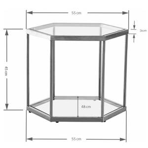 Table basse Comb Argenté