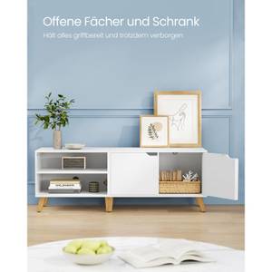 TV-Schrank Juba Weiß - Holzwerkstoff - 140 x 50 x 40 cm