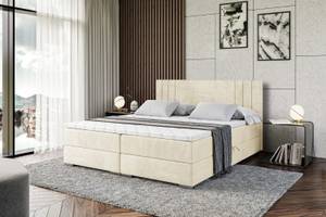 Boxspringbett IDRIKO Ecru - Breite: 140 cm - H4