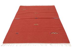 Kelim Modern - 180x120cm Rot - Naturfaser - 120 x 1 x 180 cm