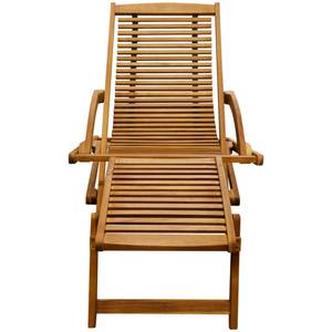 Chaise longue 41806 Marron - Bois massif - Bois/Imitation - 70 x 69 x 150 cm