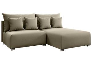 Ecksofa RONNI Beige - Ecke davorstehend rechts - Ottomane davorstehend rechts