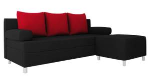 Schlafsofa Dover mit Polsterhocker Rot