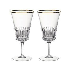 Wasserkelche Grand Royal 2er Set Gold - Glas - 10 x 20 x 10 cm