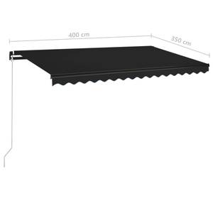 Auvent rétractable 3007204-1 Anthracite - 350 x 1 x 400 cm