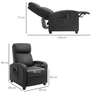 Massagesessel 700-143V90BK Braun - Metall - 88 x 98 x 68 cm