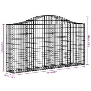 Panier de gabion 3017642-3 (lot de 10) 200 x 120 cm