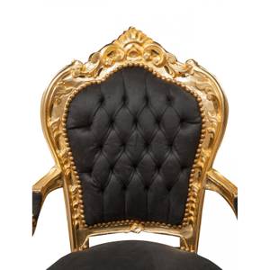 Fauteuil Doré - LOUIS XVI Noir - Doré - Multicolore