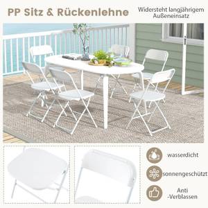 Klappstühle ZB33134IT-6DE(4er Set) Weiß - Metall - 45 x 82 x 48 cm