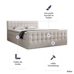 Boxspringbett Pumikas Ecru - Breite: 140 cm