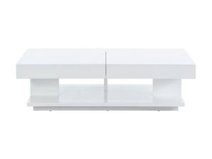 Table basse extensible ARAMIS Blanc - Bois manufacturé - 60 x 35 x 120 cm