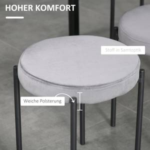 4 Polster-Hocker 835-378 Glas Grau