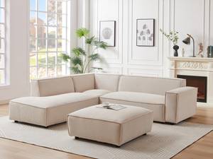 Sofa BORORE Beige - Textil - 231 x 75 x 256 cm