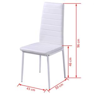 Ensemble de salle à manger Noir - Blanc - Profondeur : 105 cm